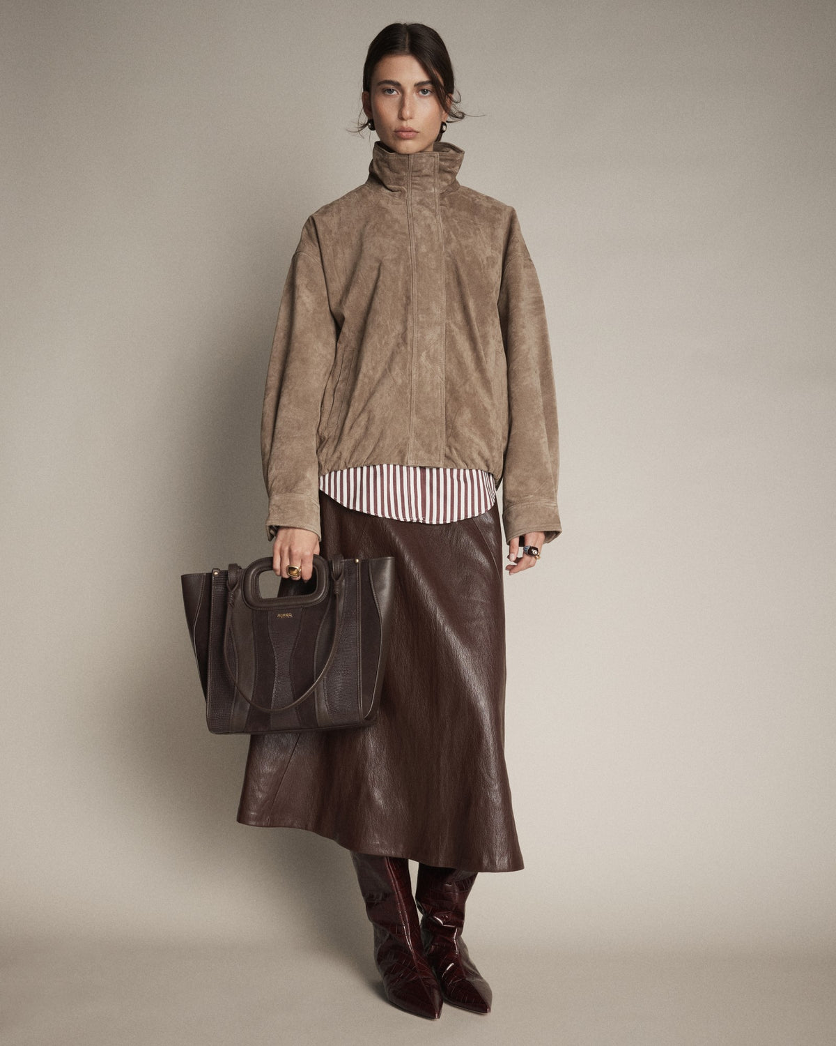 Harlowe Tote Bag - Bitter Chocolate