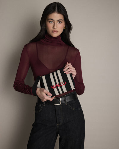 Blondie Pouch - Black Stripe