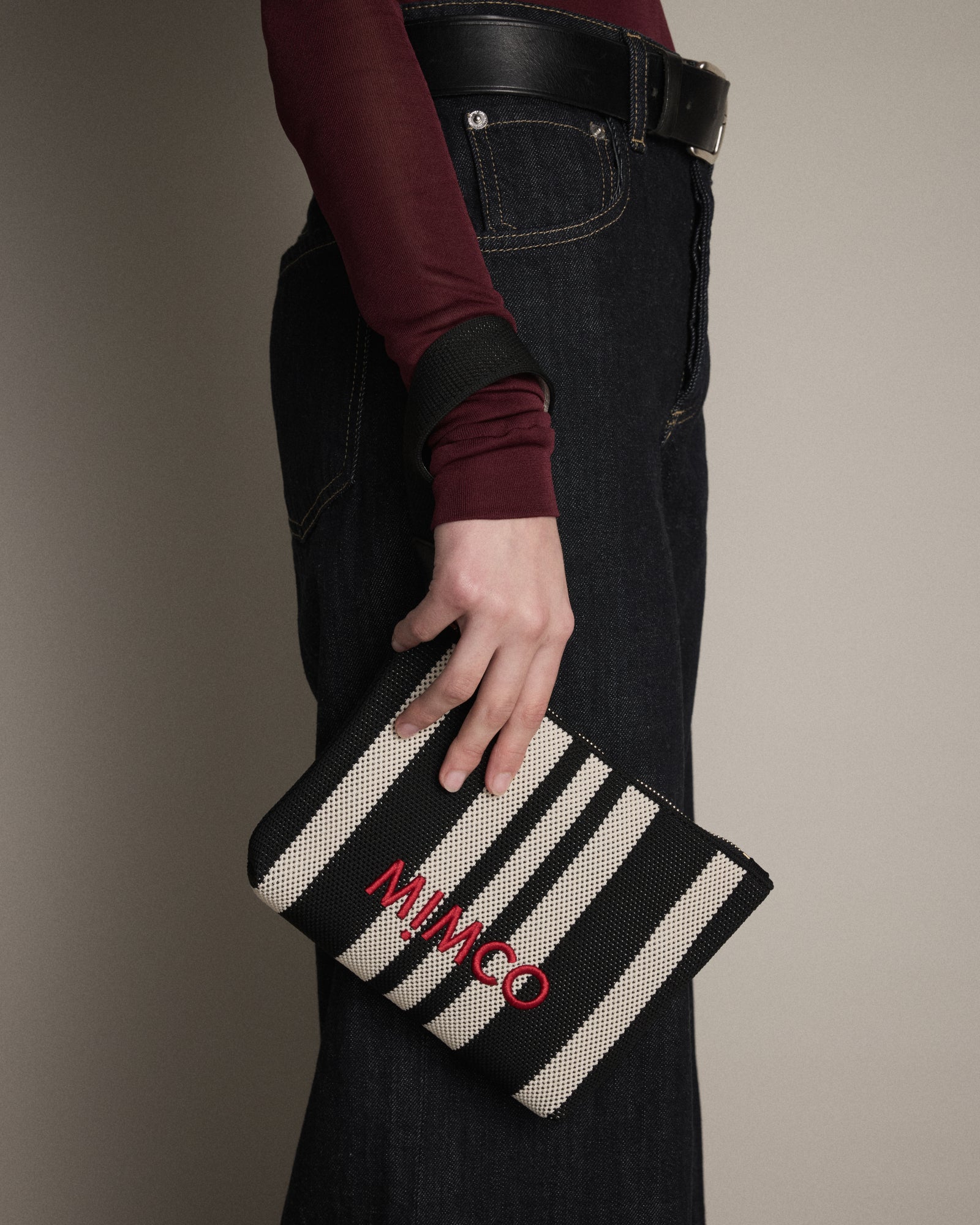 Blondie Pouch - Black Stripe
