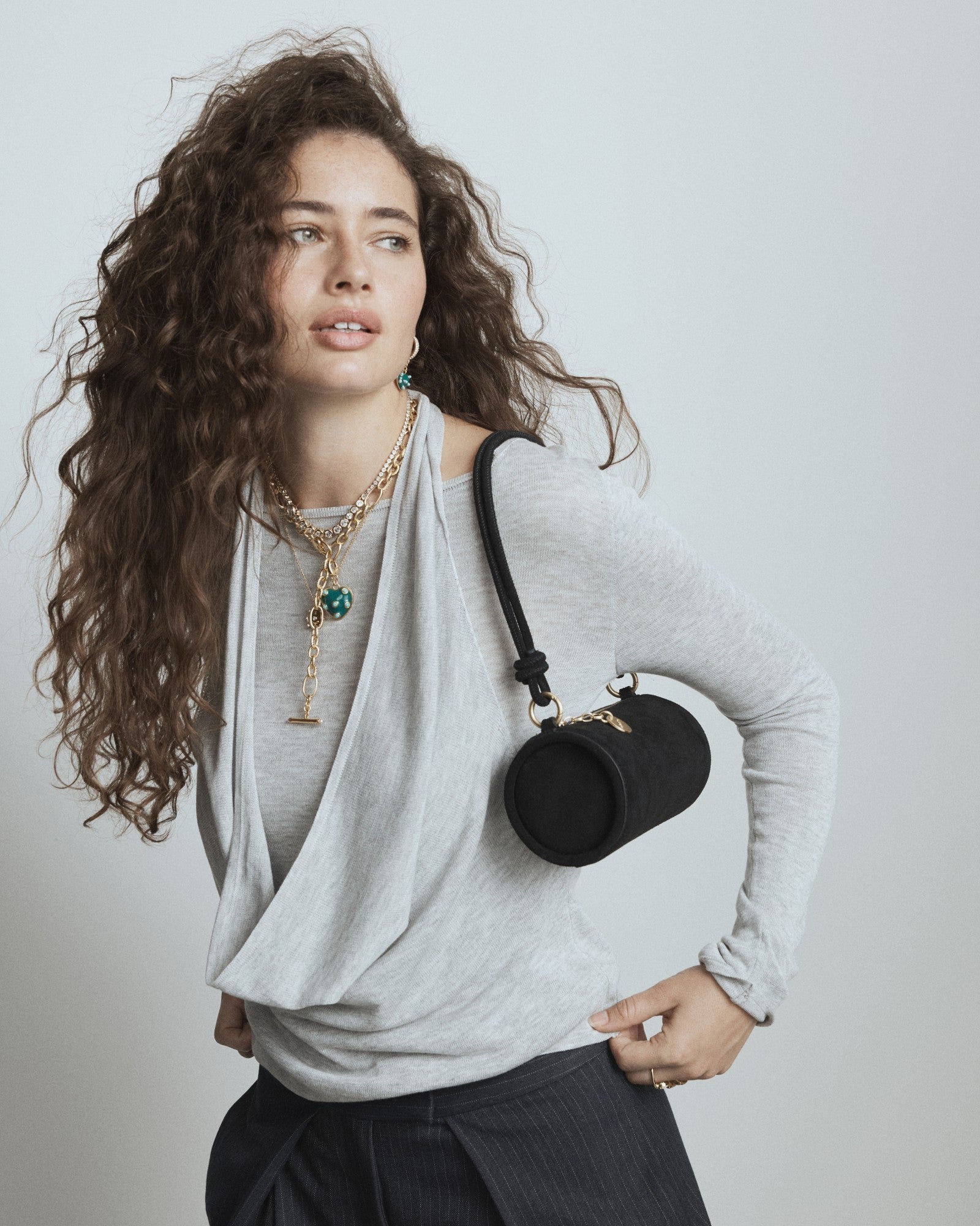 Barrel Mini Shoulder Bag - Black