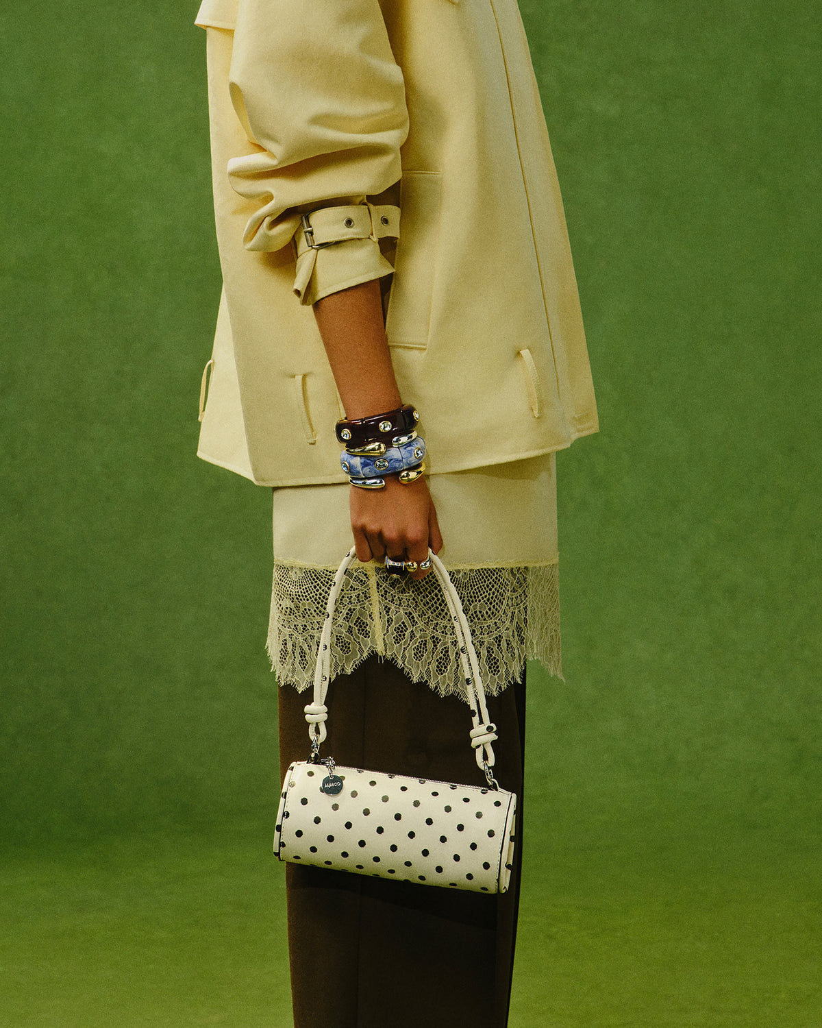 Barrel Mini Shoulder Bag - Dot Print