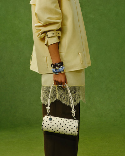 Barrel Mini Shoulder Bag - Dot Print