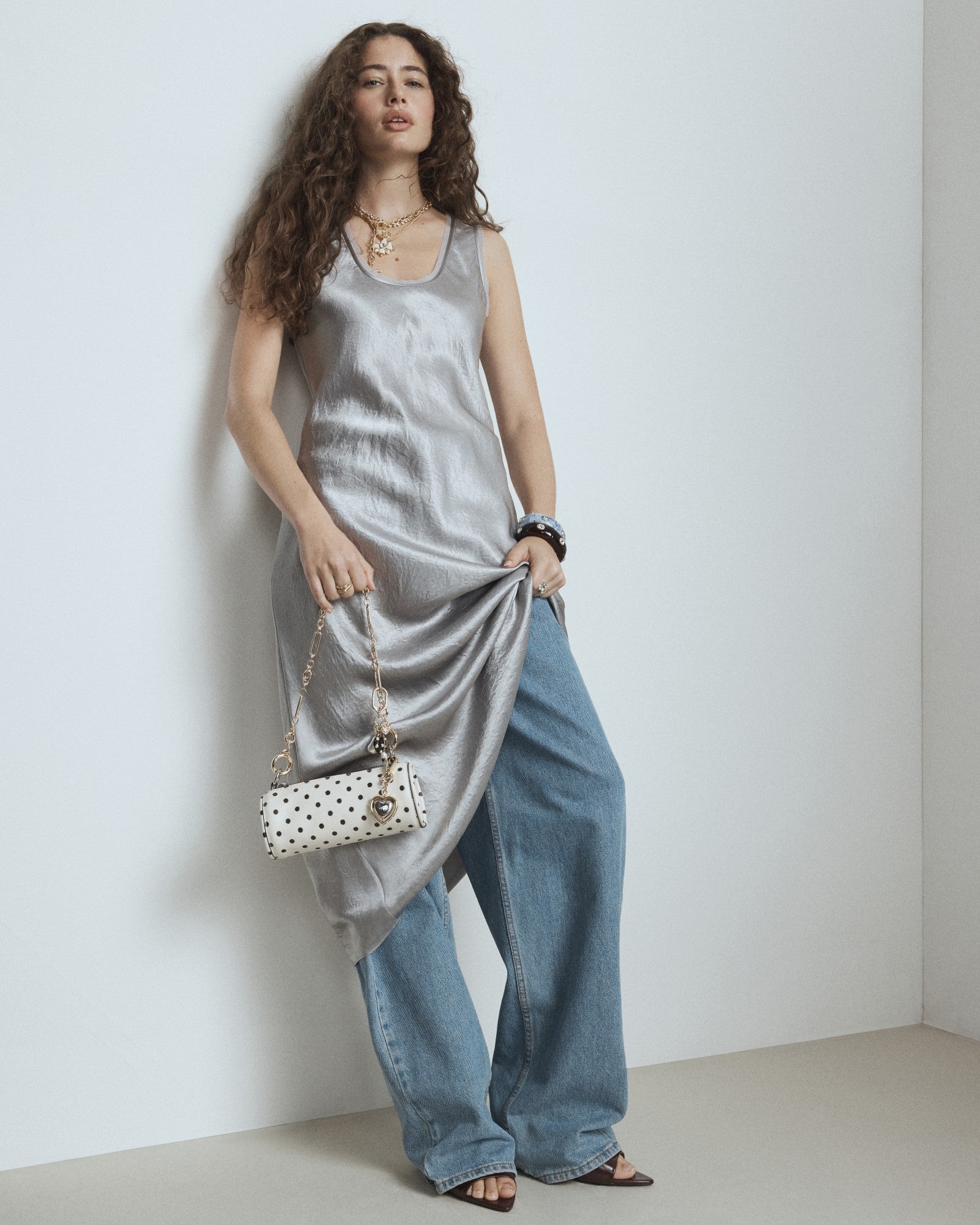 Barrel Mini Shoulder Bag - Dot Print