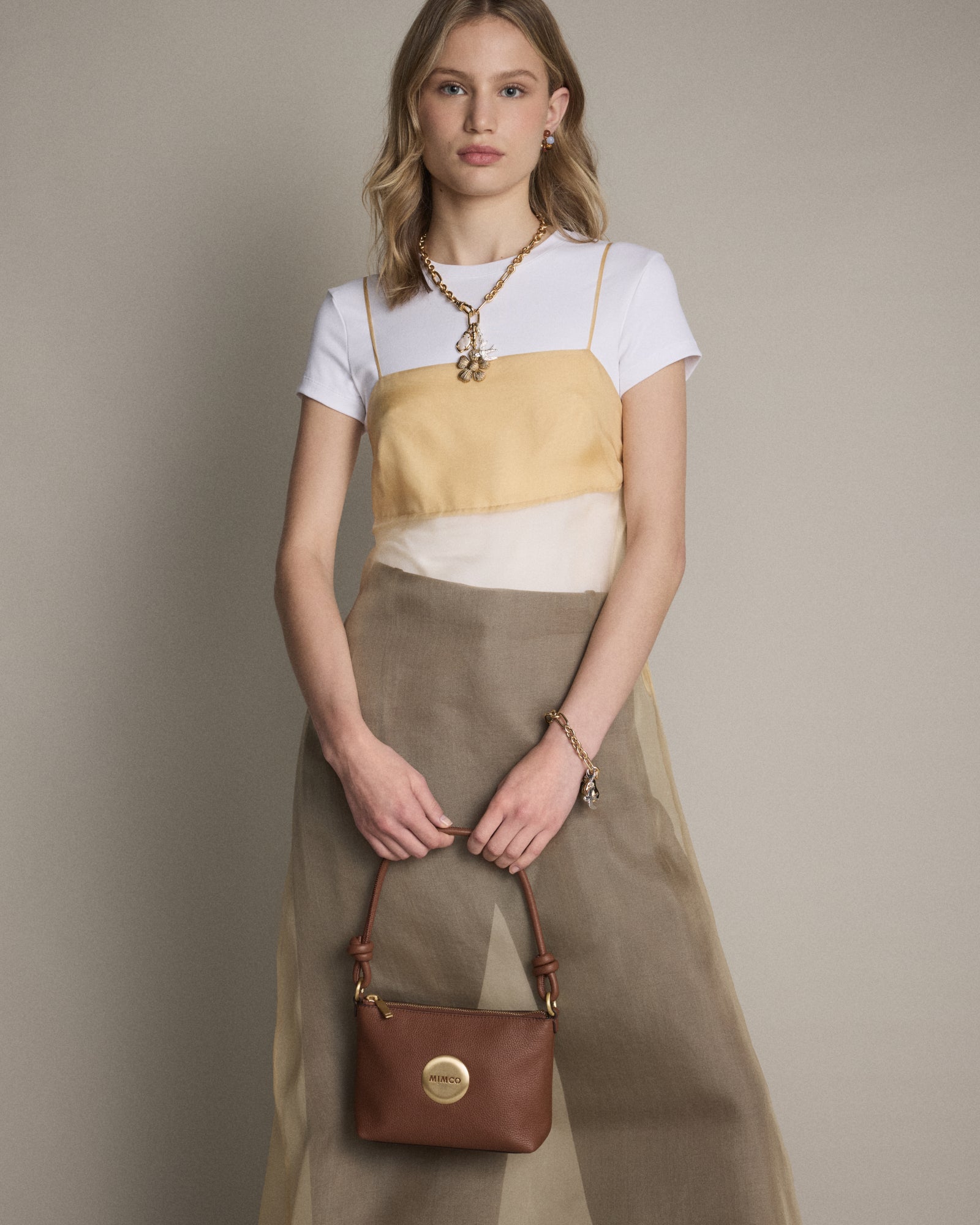 Mim Pouch Shoulder Bag - Walnut
