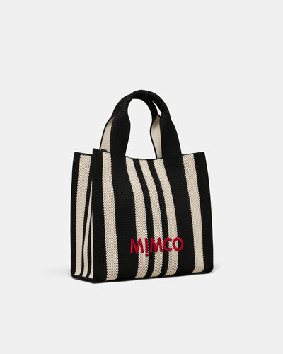 Blondie Small Tote Bag - Black Stripe