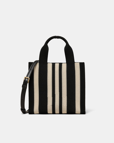 Blondie Small Tote Bag - Black Stripe