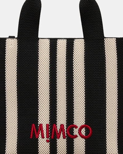 Blondie Small Tote Bag - Black Stripe