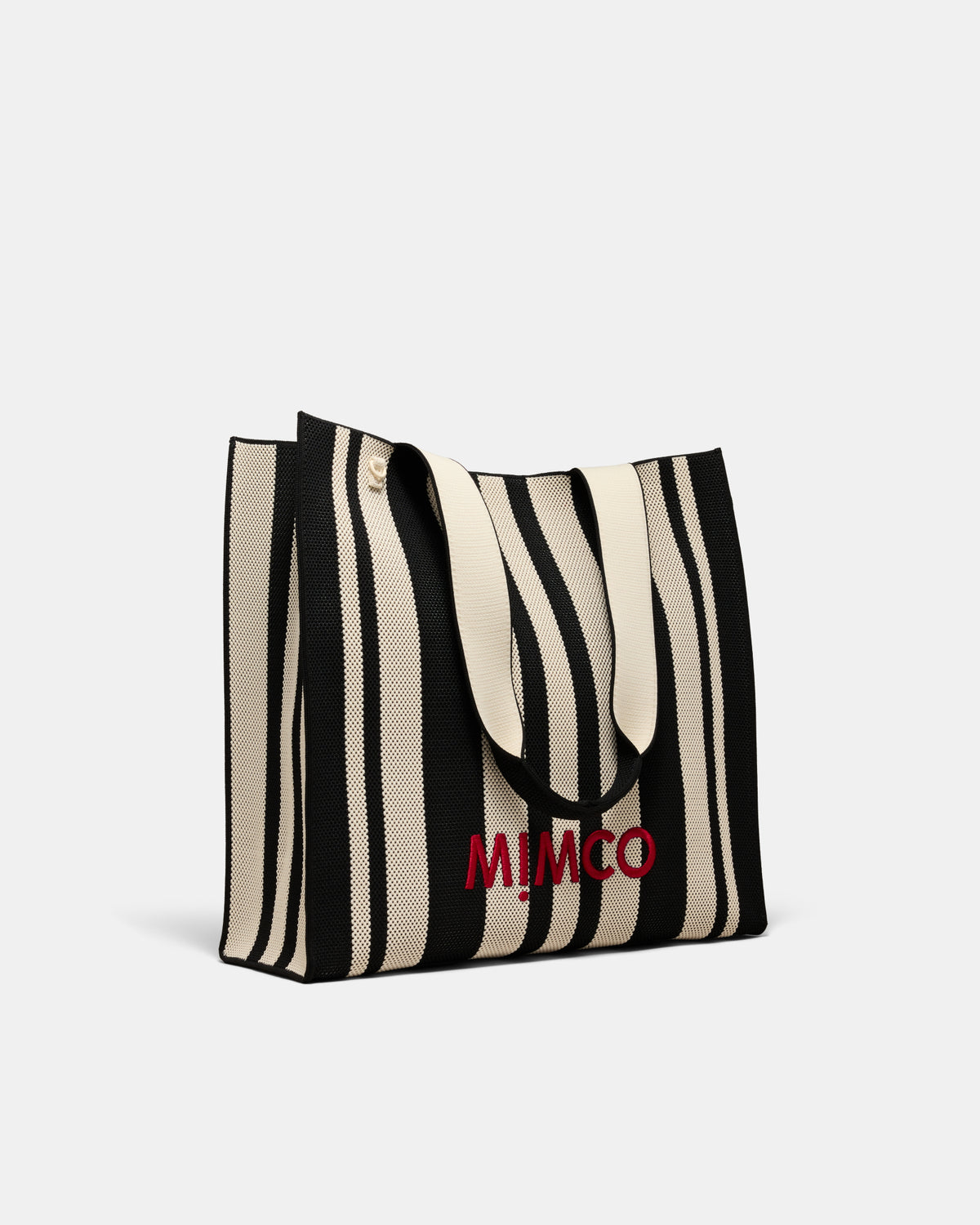 Blondie Large Boxy Tote Bag - Black Stripe