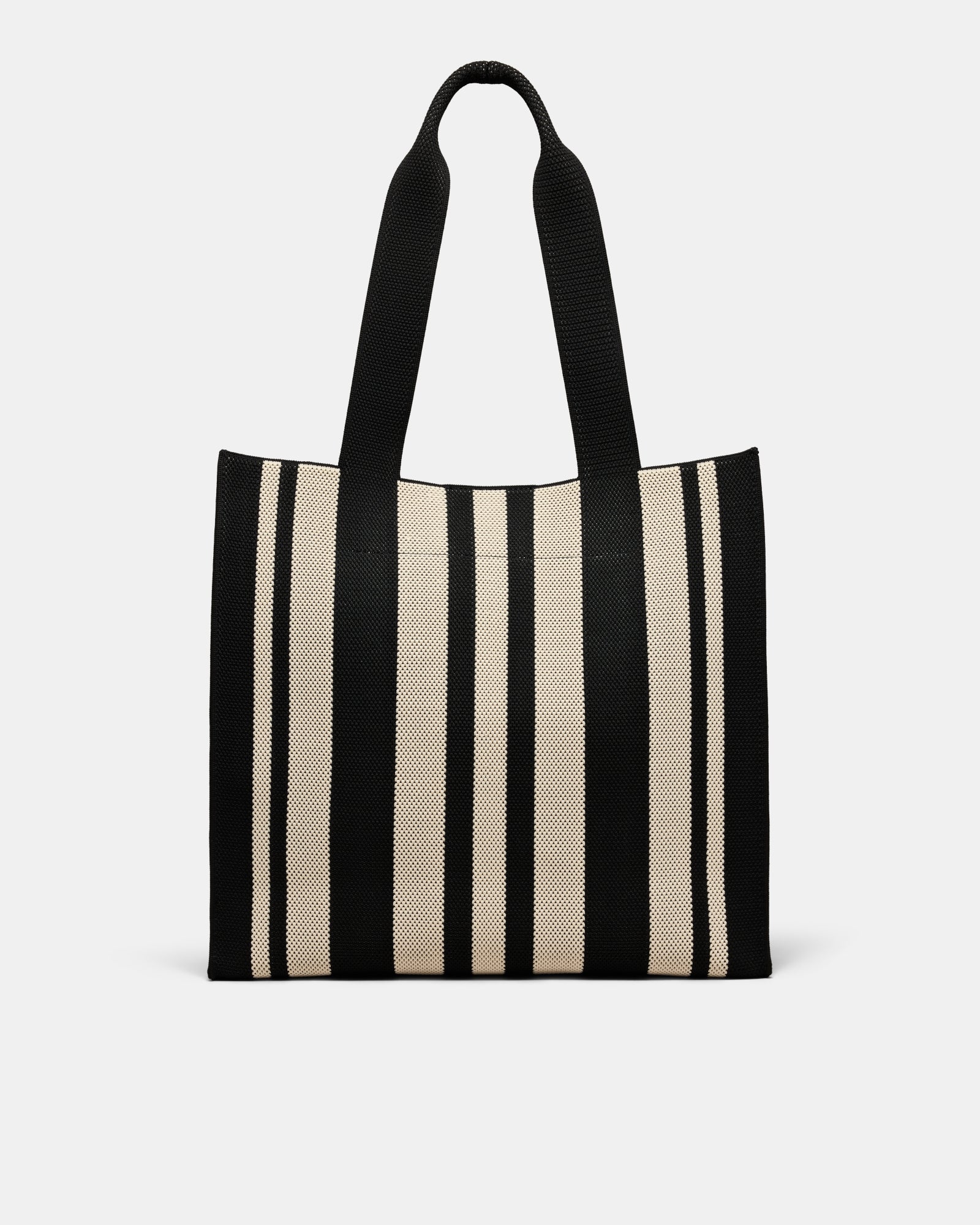 Blondie Large Boxy Tote Bag - Black Stripe