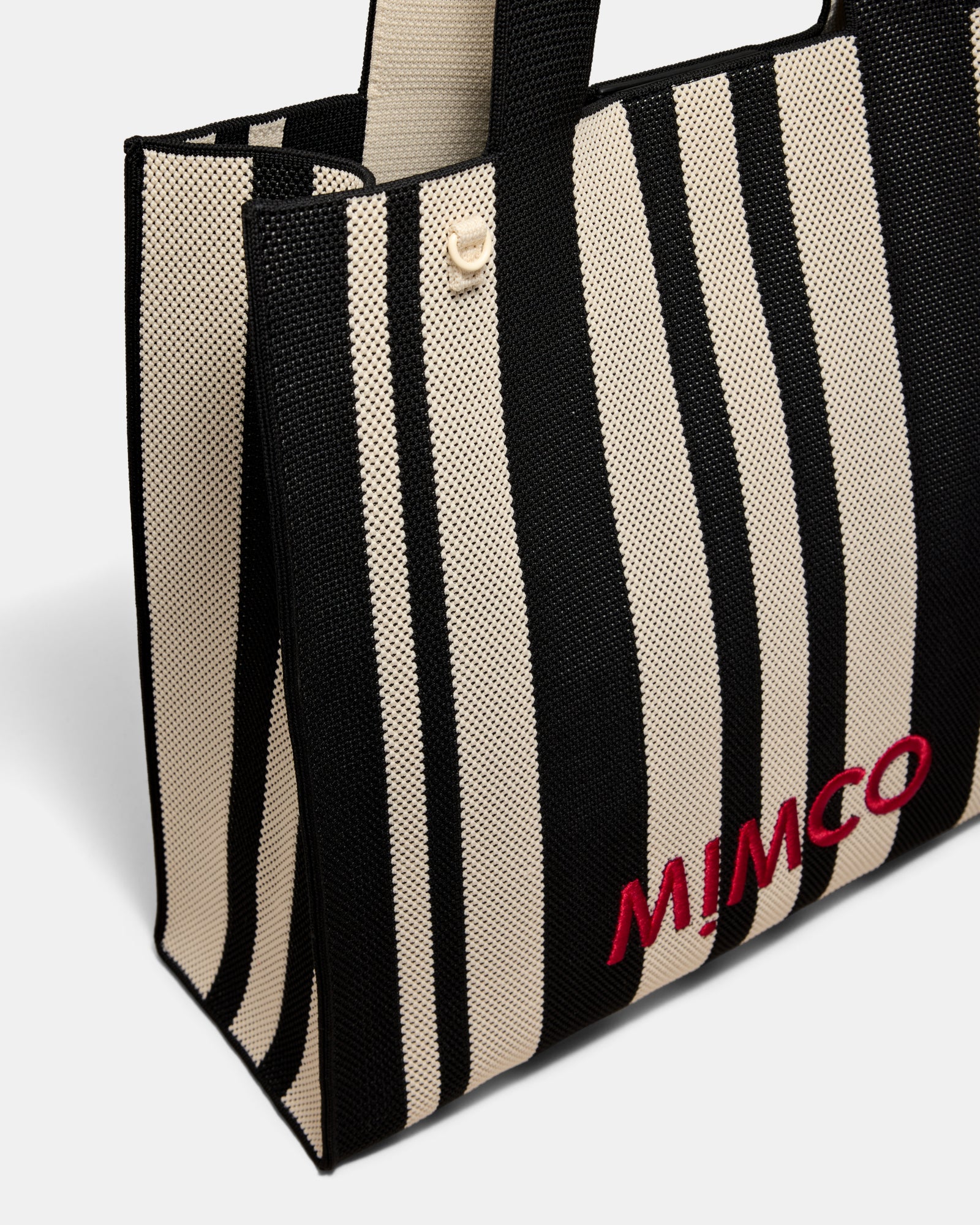 Blondie Large Boxy Tote Bag - Black Stripe