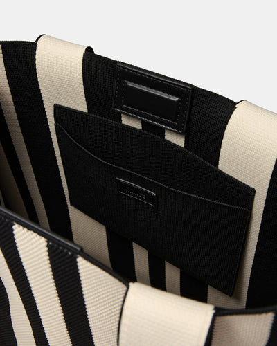 Blondie Large Boxy Tote Bag - Black Stripe