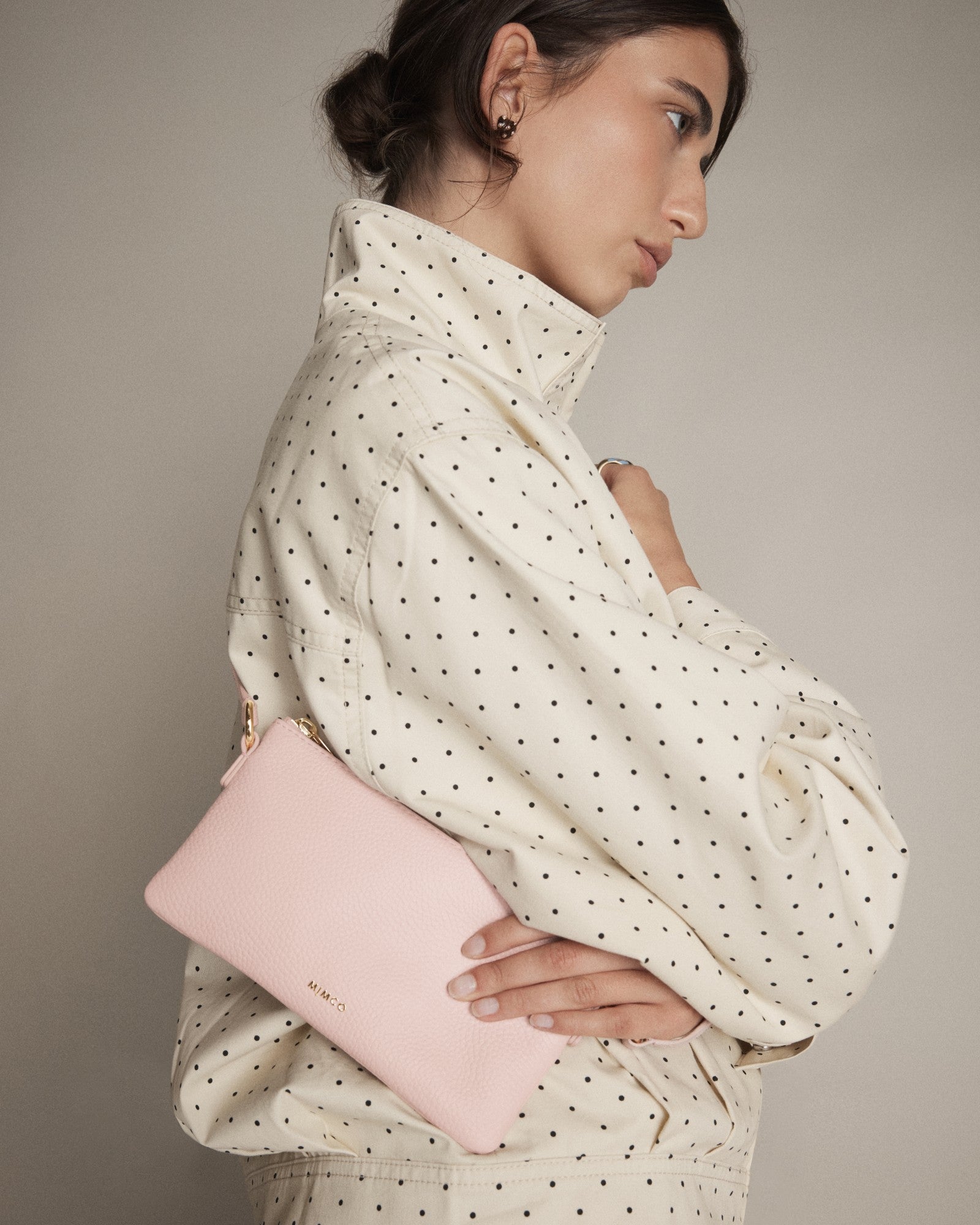 Belle Pouch Crossbody Bag - Pink Dust