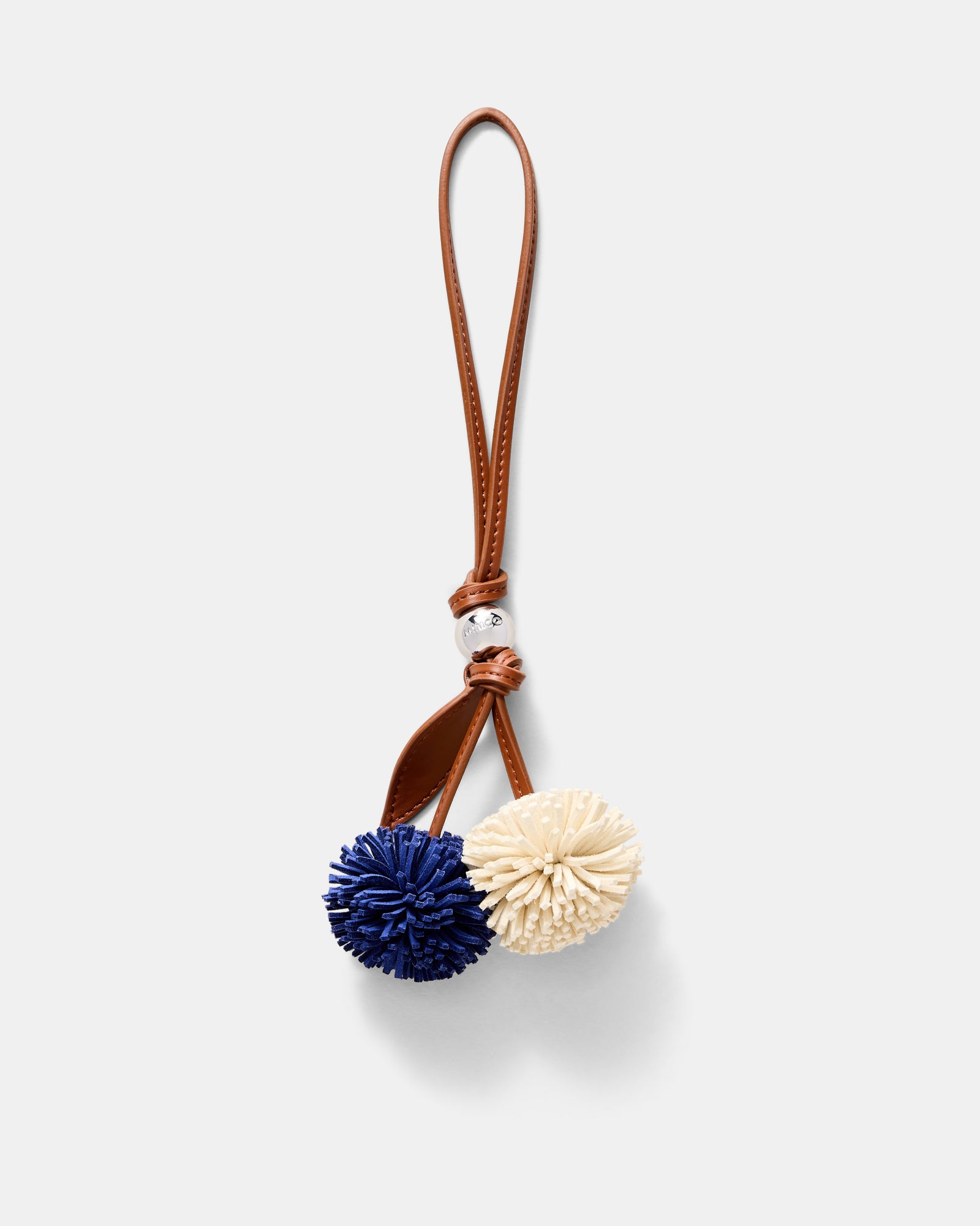 Pom Pom Bag Charm - Cobalt