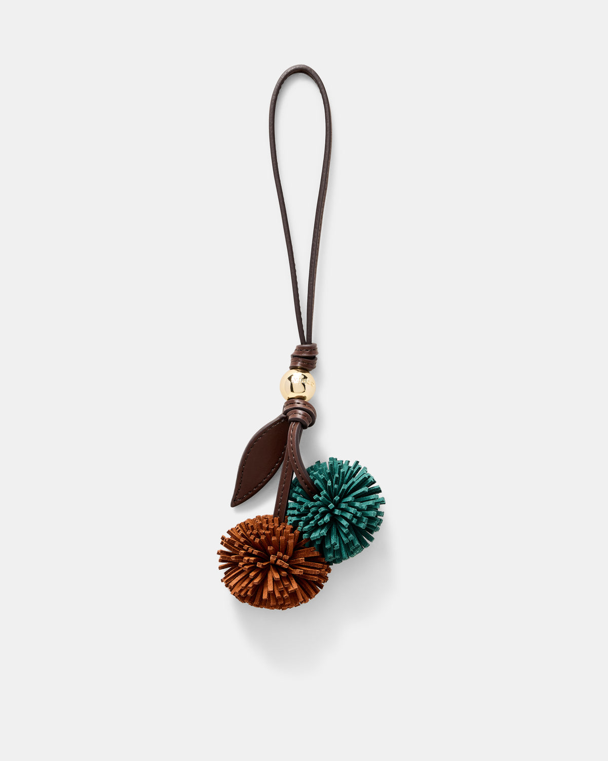 Pom Pom Bag Charm - Walnut
