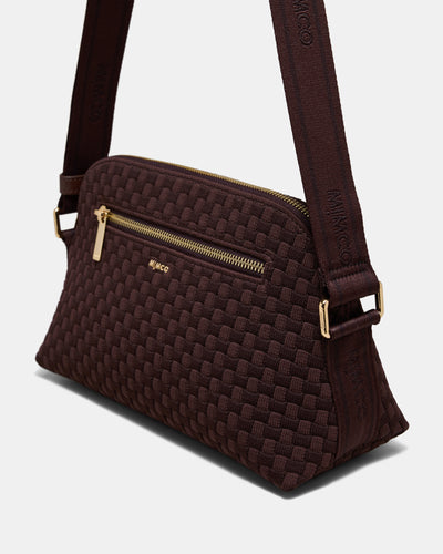 Squad Woven Crossbody Bag - Chocolate