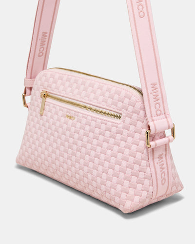Squad Woven Crossbody Bag - Pink Salt