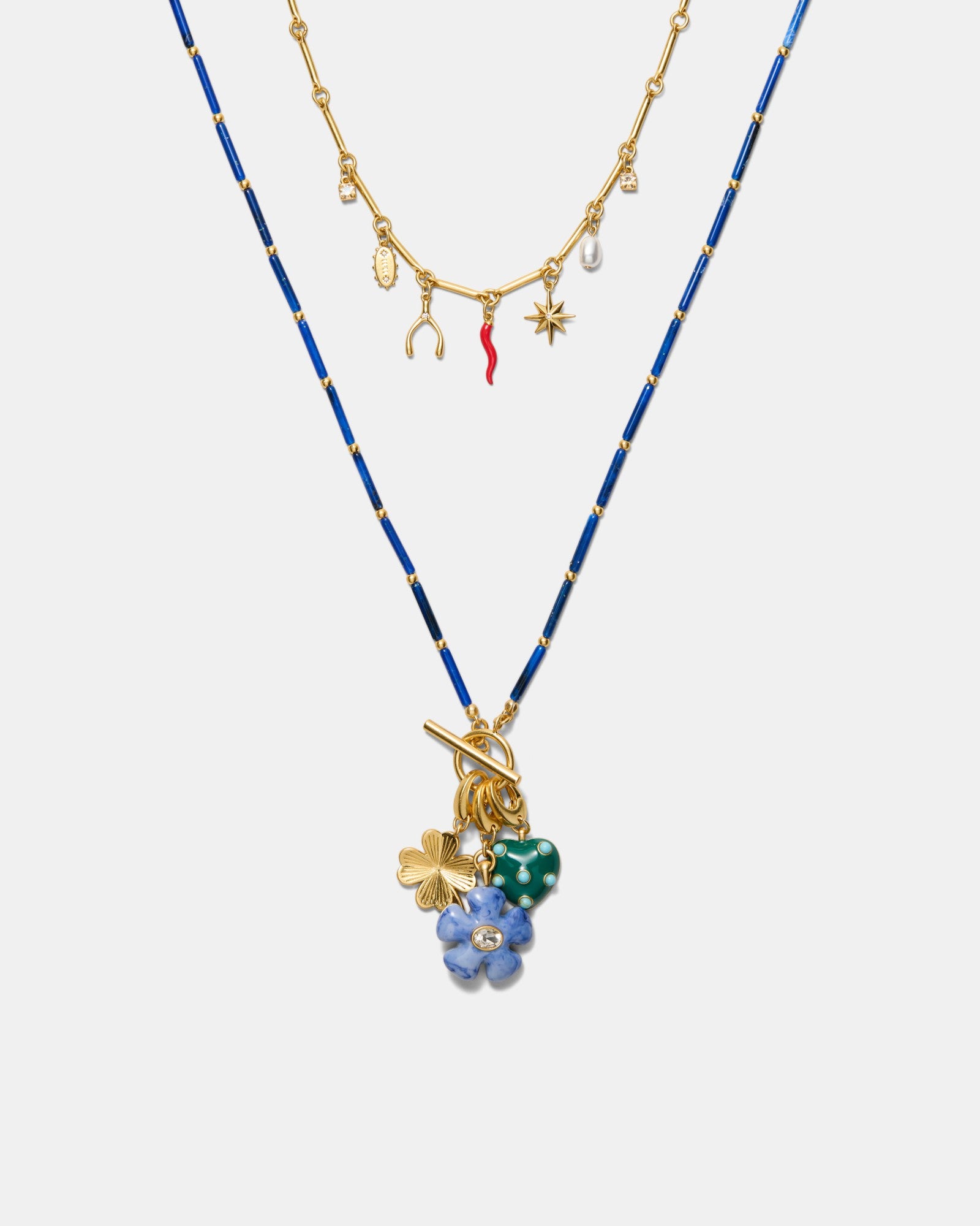 Talisman Duo Necklace - Ultra Marine