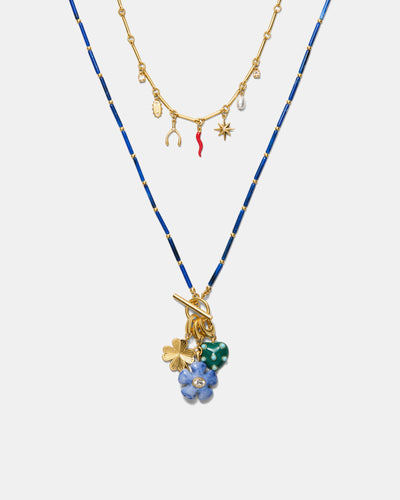 Talisman Duo Necklace - Ultra Marine