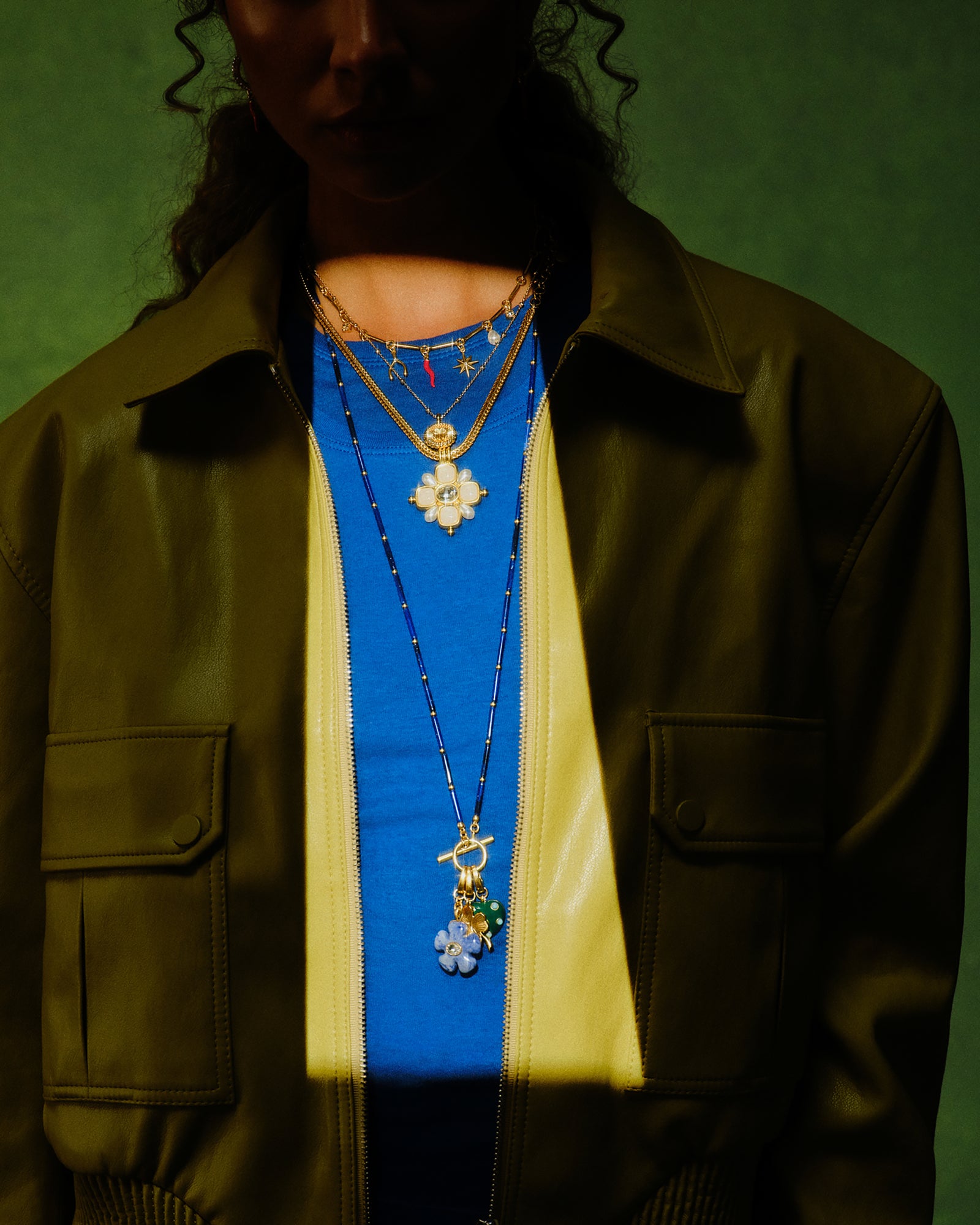 Talisman Duo Necklace - Ultra Marine