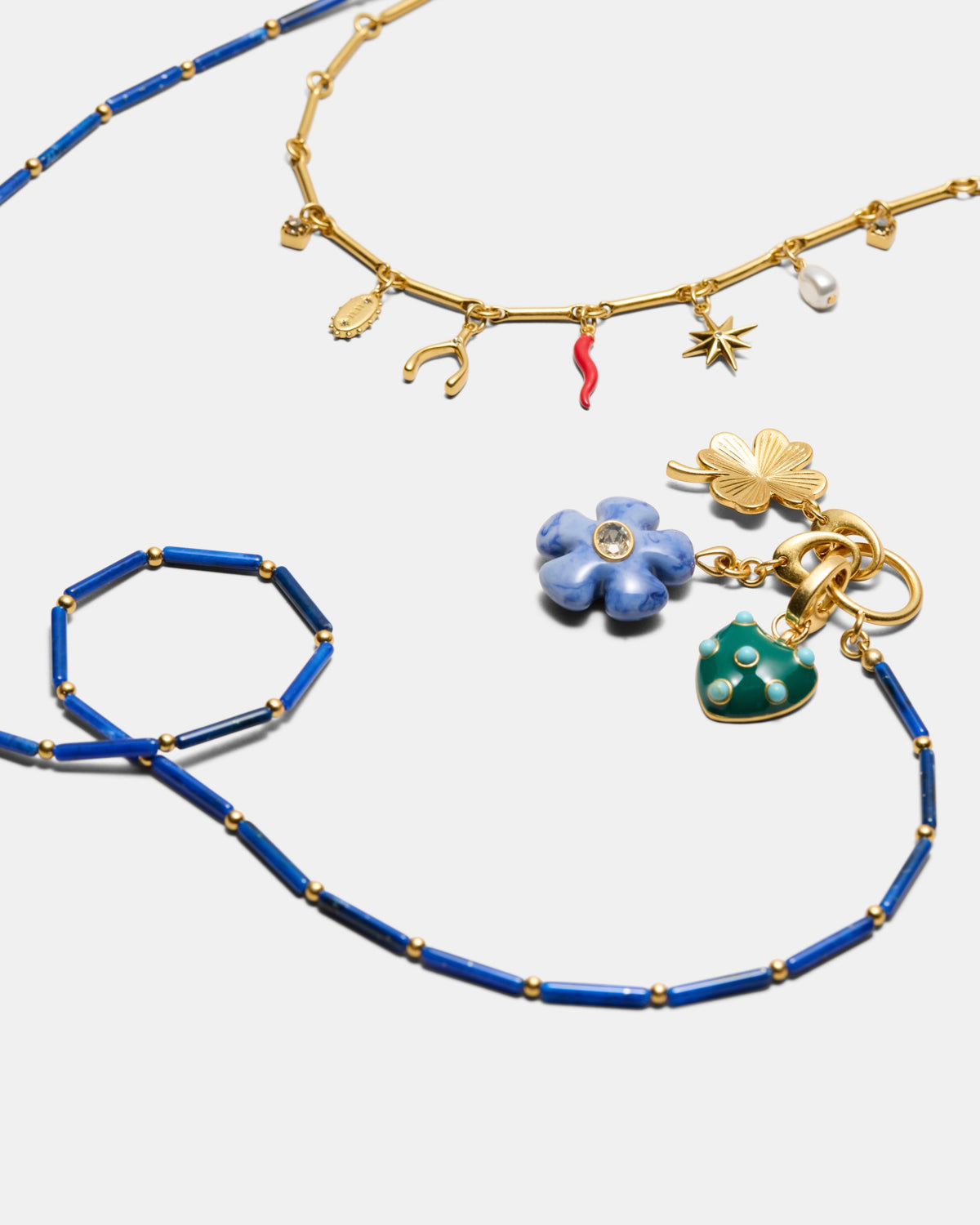 Talisman Duo Necklace - Ultra Marine