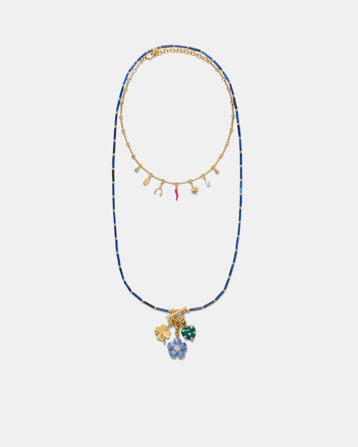 Talisman Duo Necklace - Ultra Marine