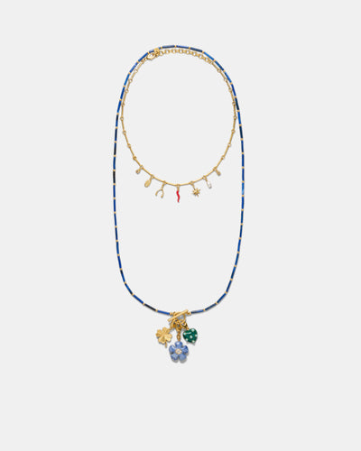 Talisman Duo Necklace - Ultra Marine