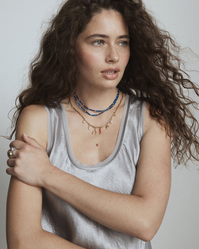 Talisman Duo Necklace - Ultra Marine