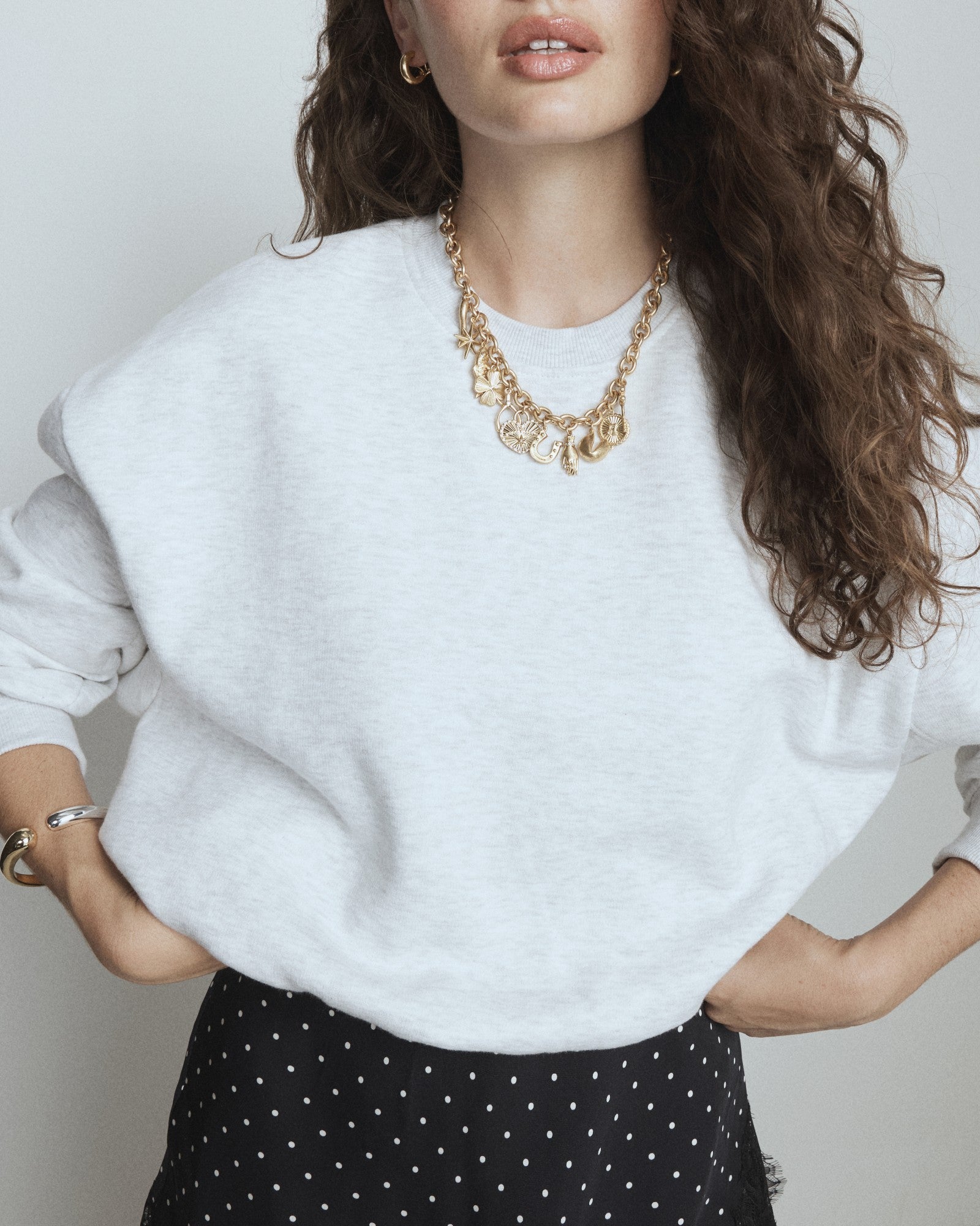 Fortuna Duo Necklace - Pearl