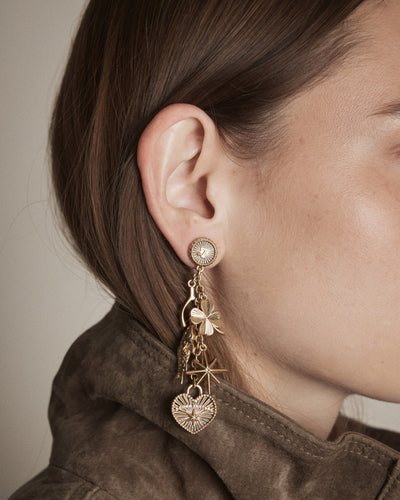 Fortuna Charm Earrings - Gold