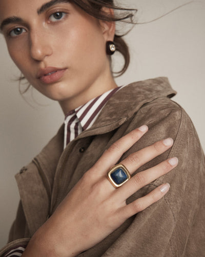 Abundance Stone Ring - Cobalt