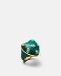 Polka Heart Ring - Green