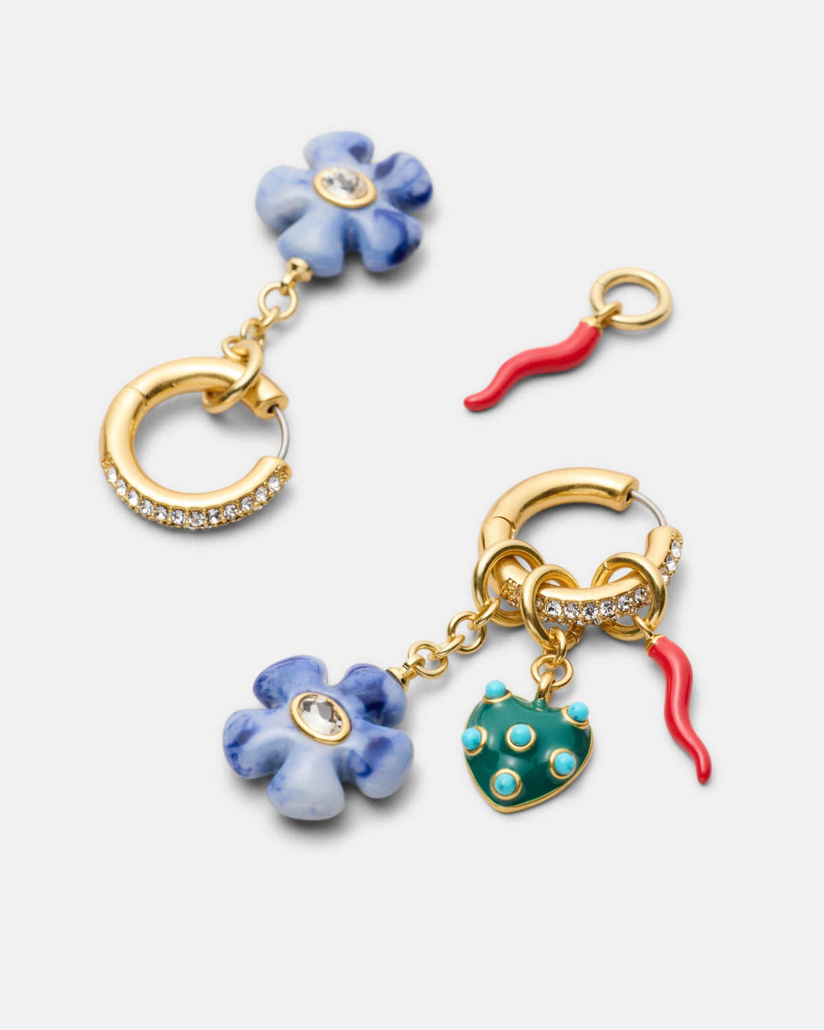 Talisman Charm Hoop Earrings - Ultra Marine