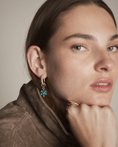 Talisman Charm Hoop Earrings - Ultra Marine