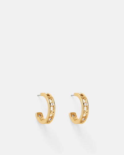 Amulet Hoop Earring - Gold