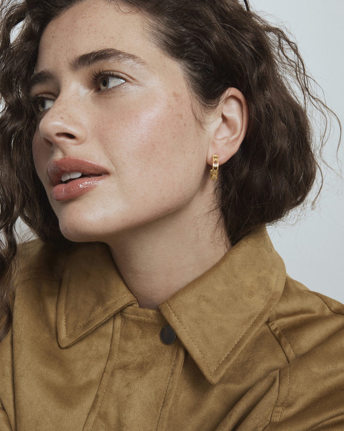 Amulet Hoop Earring - Gold