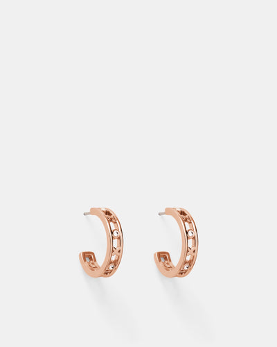 Amulet Hoop Earrings - Rose Gold