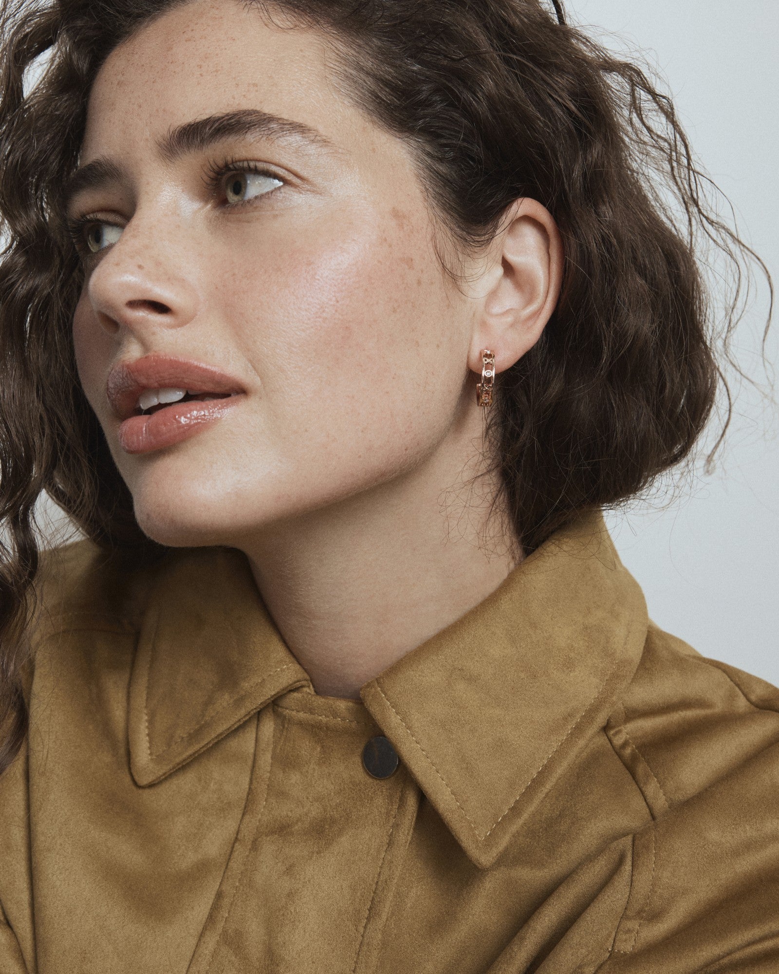 Amulet Hoop Earrings - Rose Gold