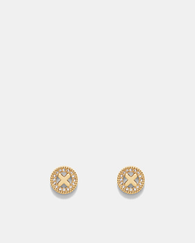Amulet Stud Earrings - Gold