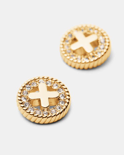 Amulet Stud Earrings - Gold
