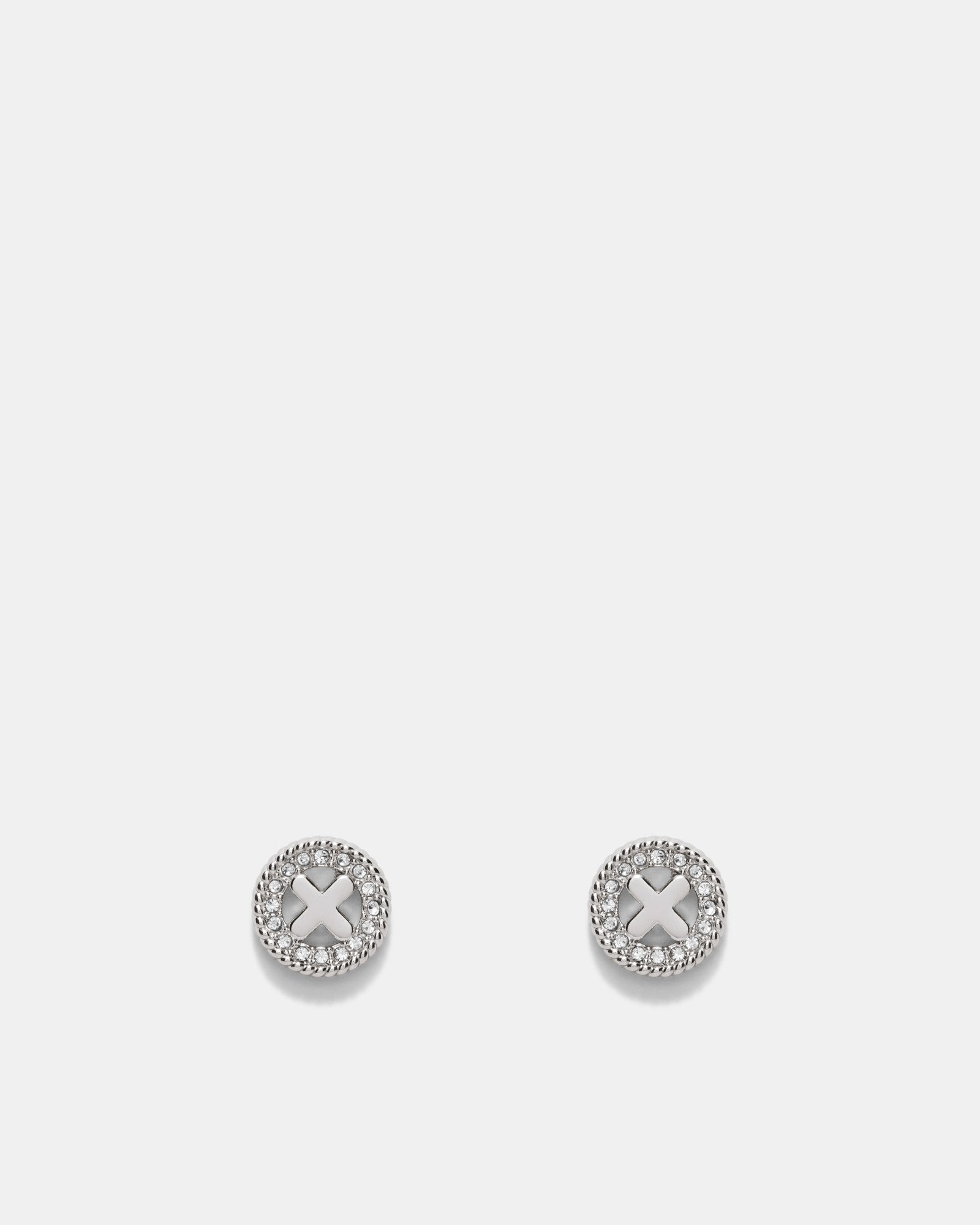 Amulet Stud Earrings - Silver