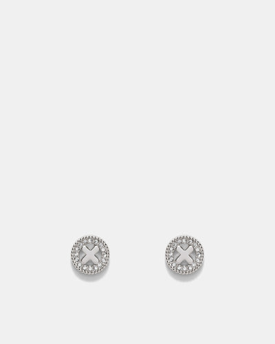 Amulet Stud Earrings - Silver