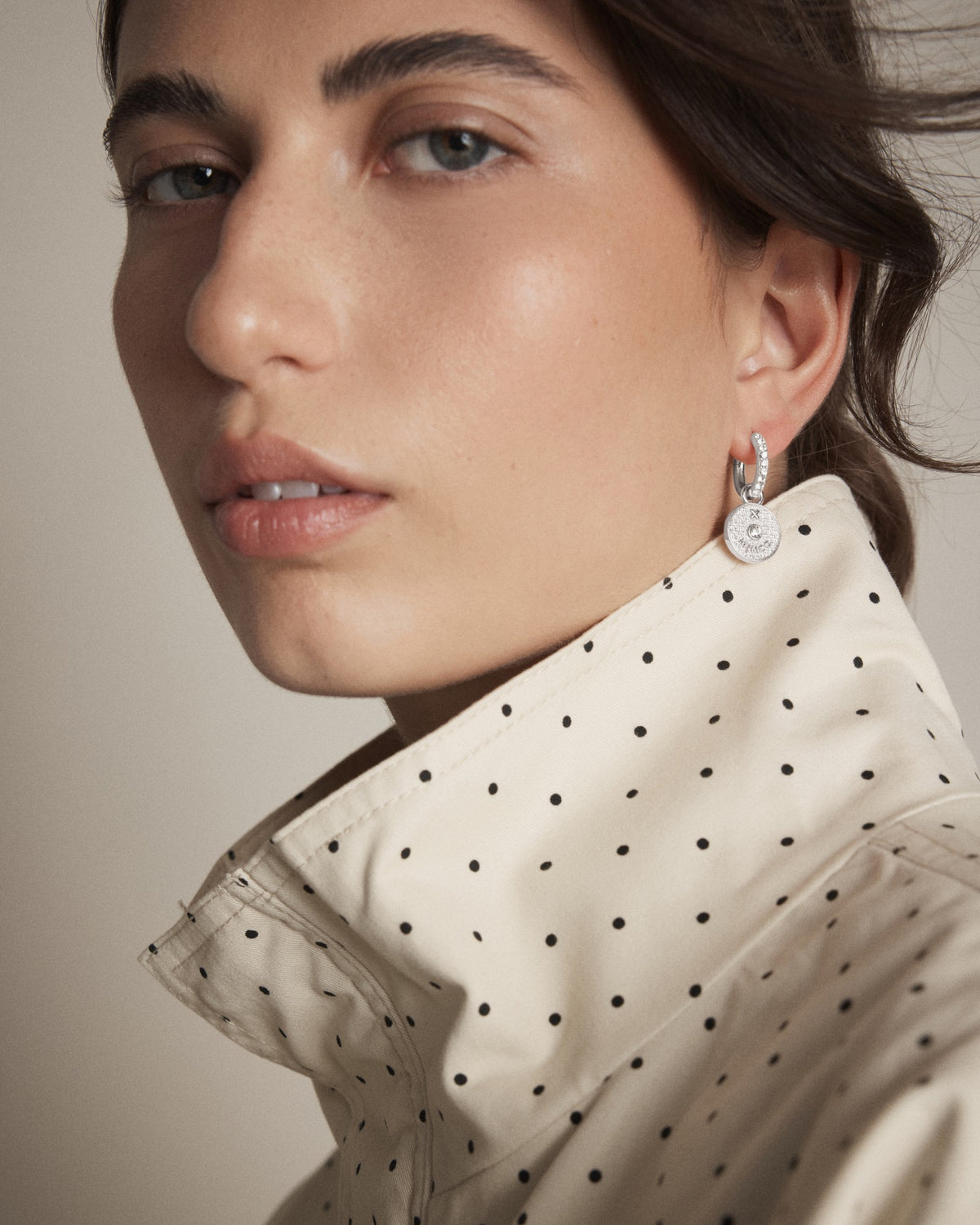 Amulet Stud Earrings - Silver