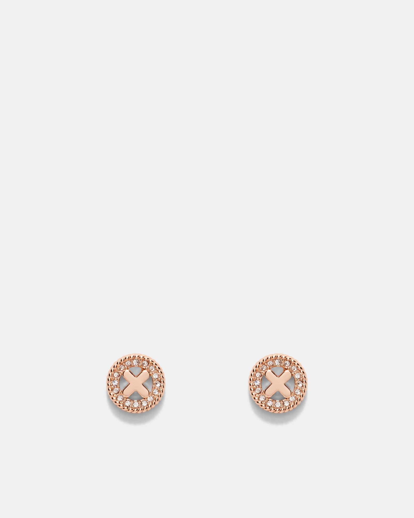 Amulet Stud Earrings - Rose Gold