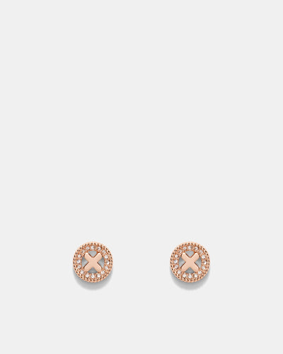 Amulet Stud Earrings - Rose Gold