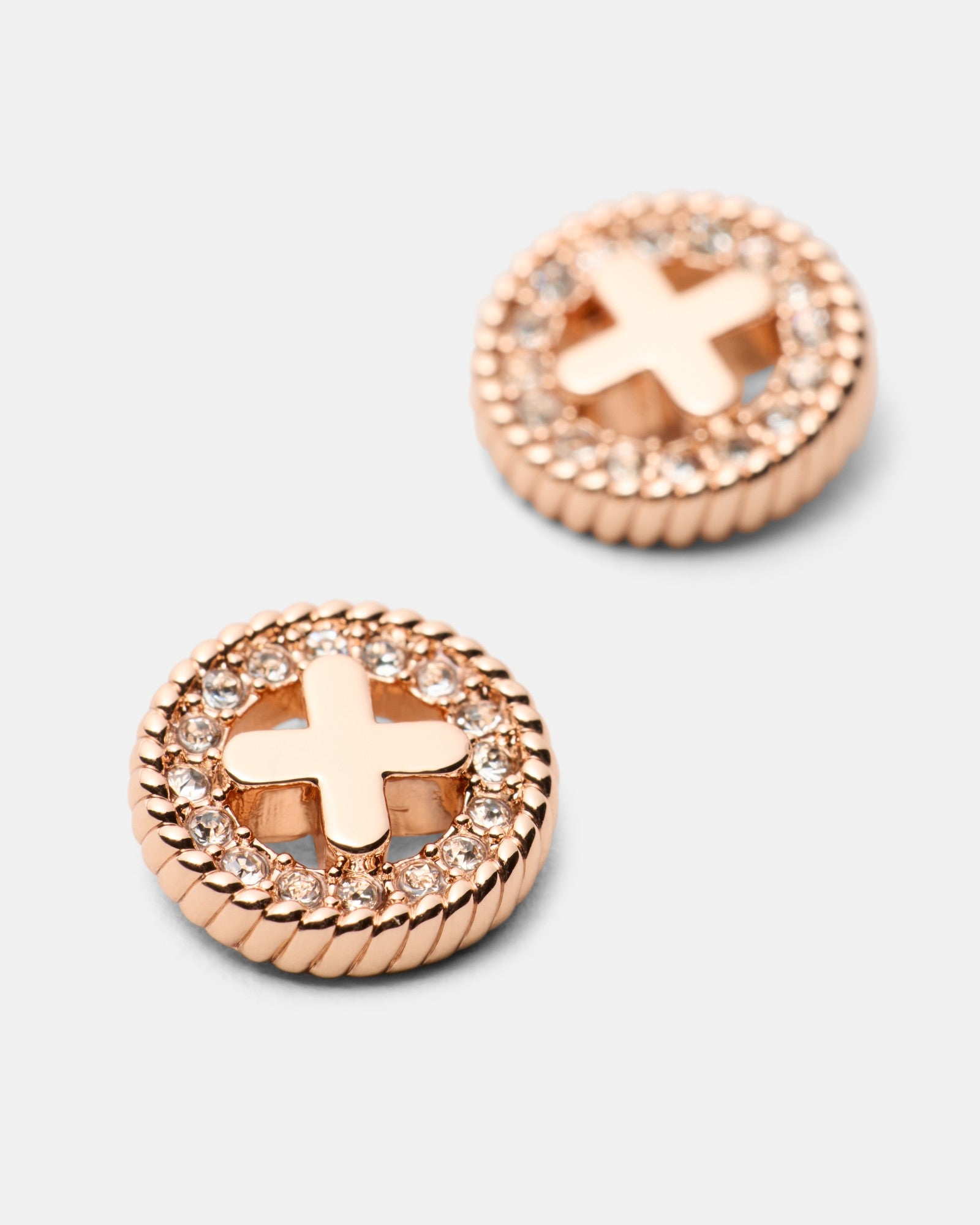 Amulet Stud Earrings - Rose Gold