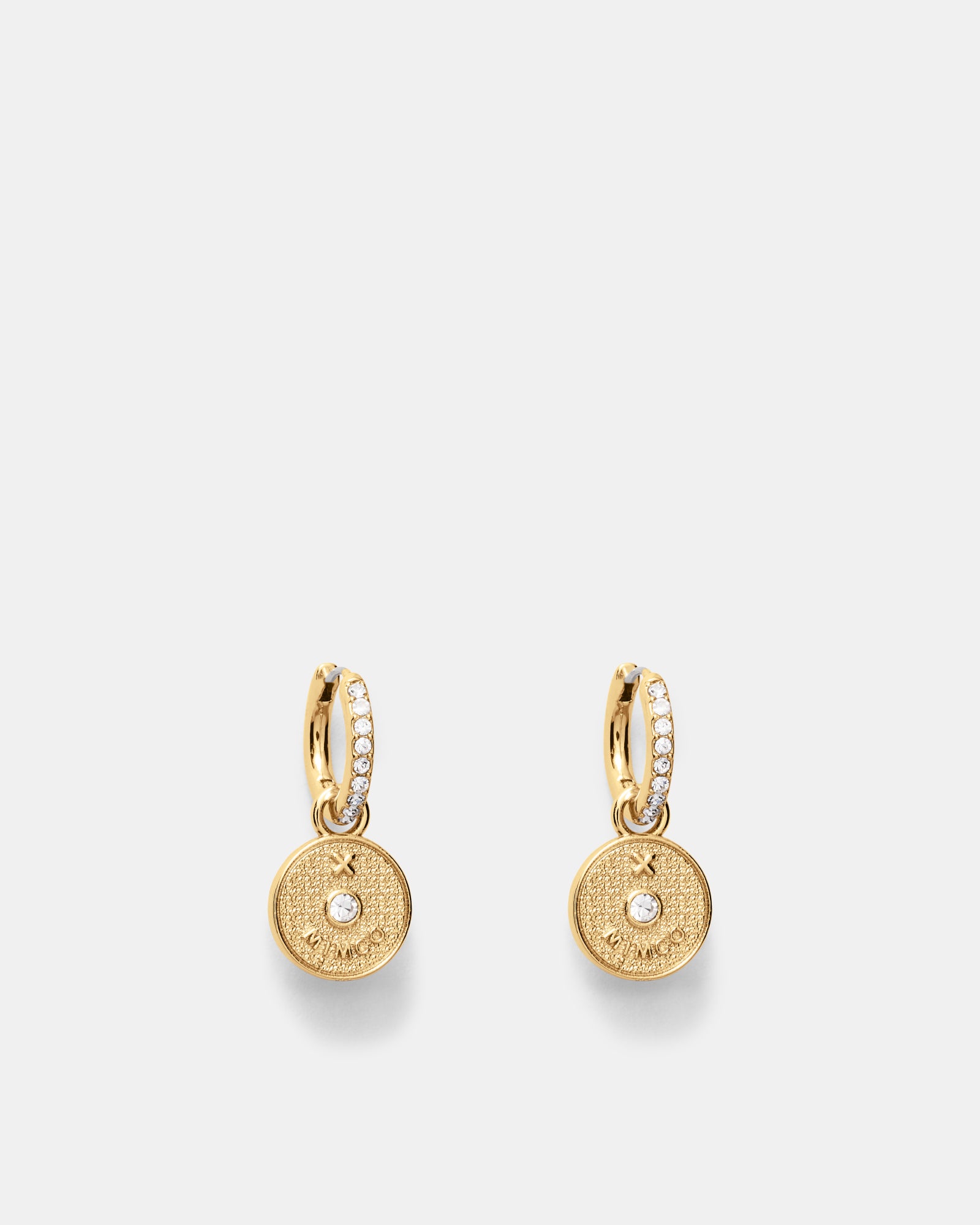 Amulet Charm Hoop Earrings - Gold