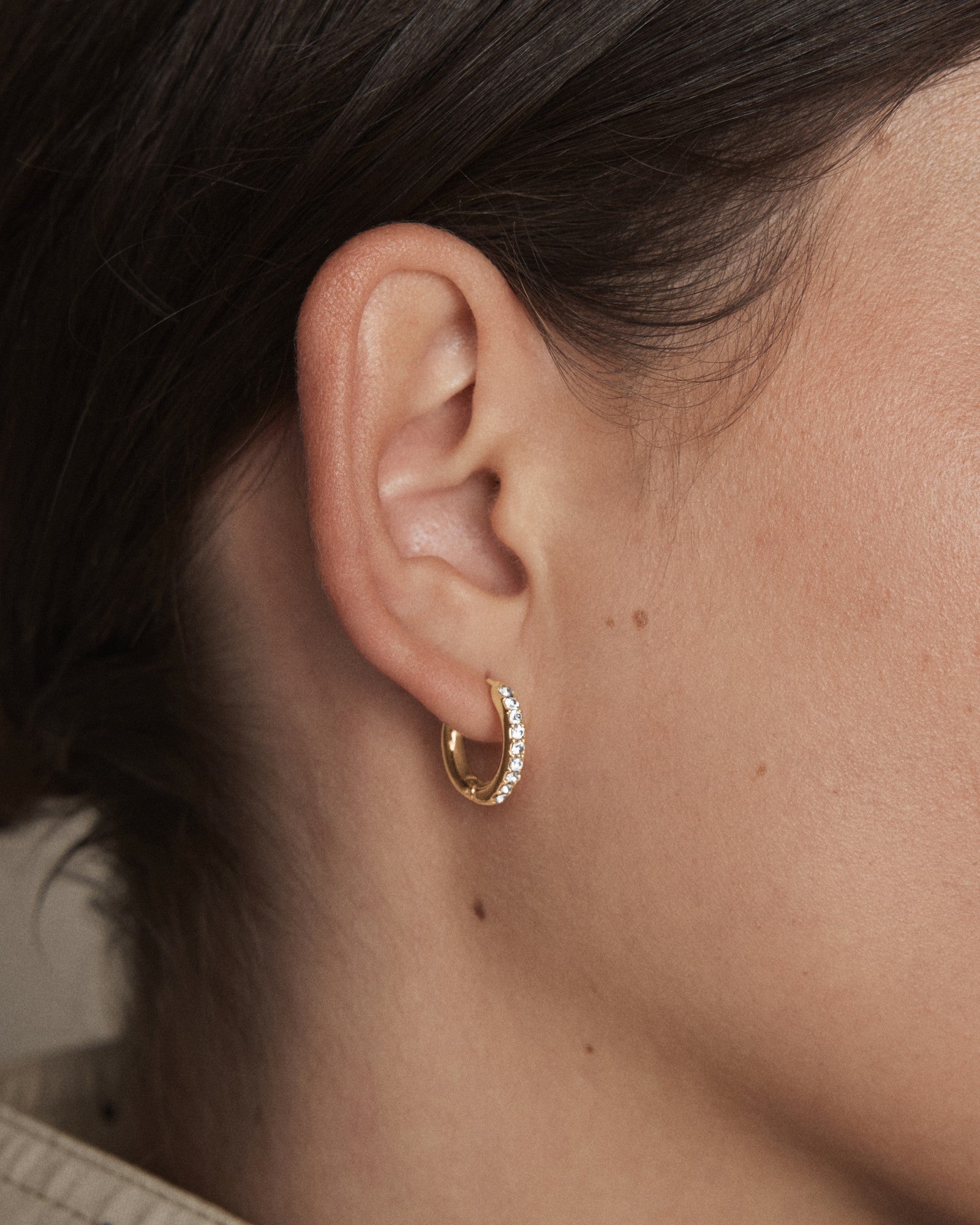 Amulet Charm Hoop Earrings - Gold