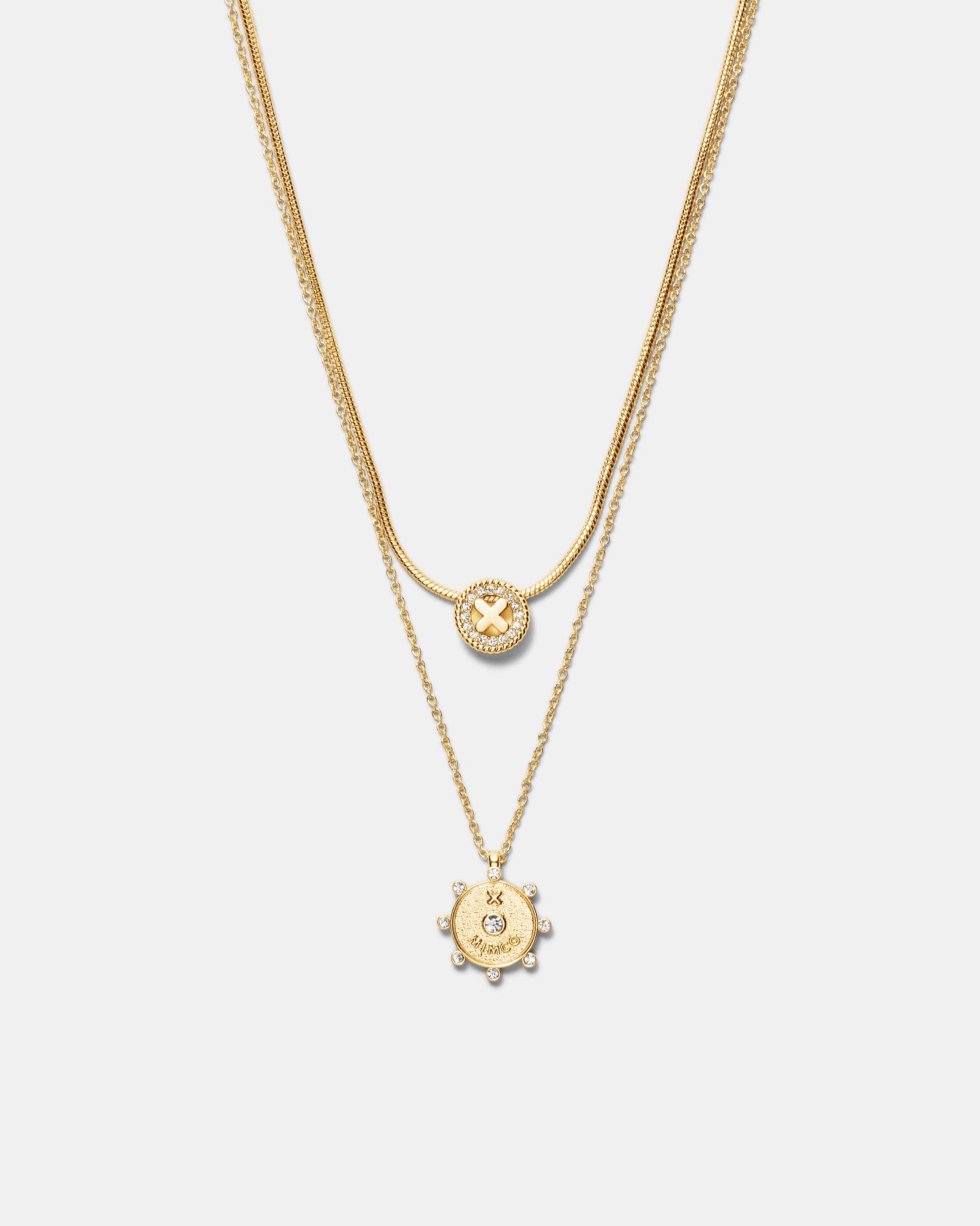 Amulet Duo Necklace - Gold