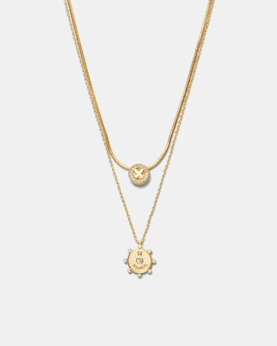 Amulet Duo Necklace - Gold