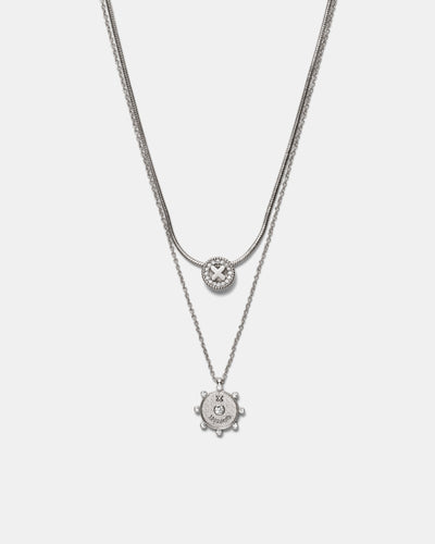 Amulet Duo Necklace - Silver